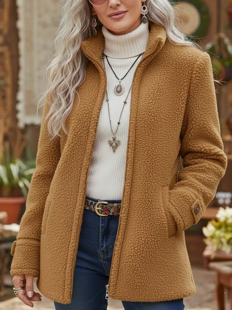 Patricia | Plush Zip Coat
