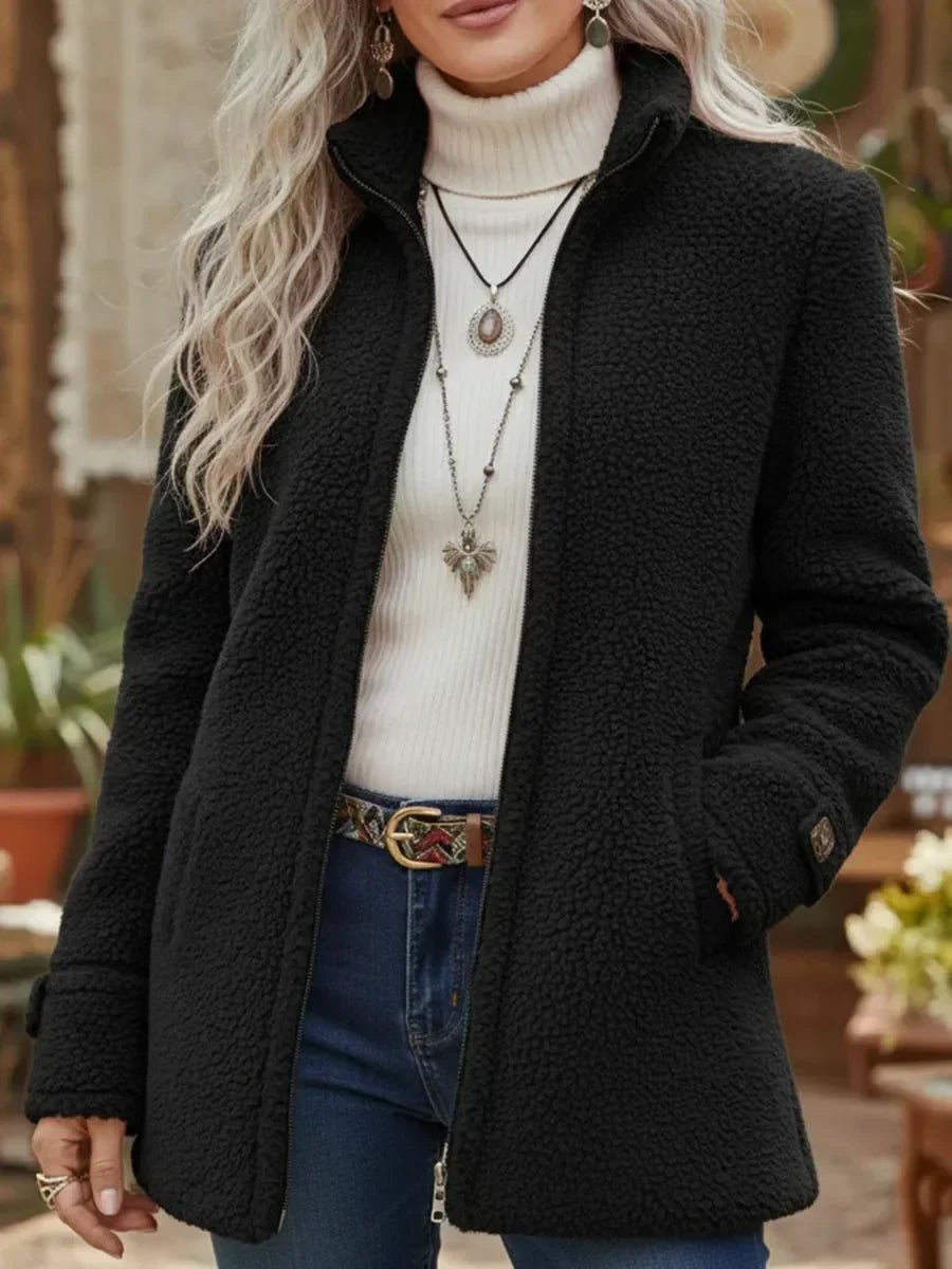 Patricia | Plush Zip Coat