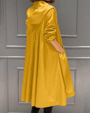 Kathleen | Hooded Zip-Up Long Trench Coat