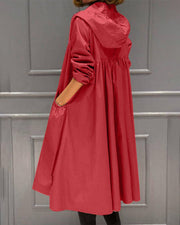 Kathleen | Hooded Zip-Up Long Trench Coat
