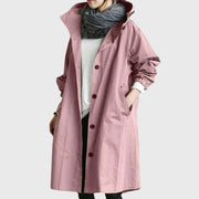 Ruth | Hooded Relaxed-Fit Long Trench Coat